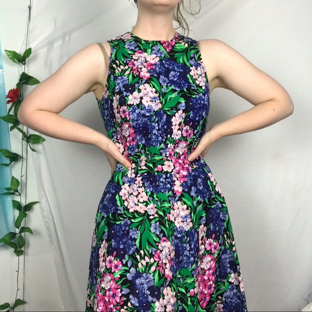 Vintage 80’s Floral Cynthia Rowley dress